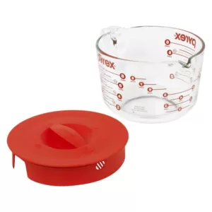 Pyrex Clear Measuring Cup with Red Lid