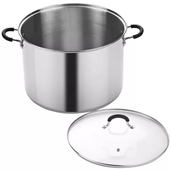 Cook N Home 20 qt. Stainless Steel Stock Pot with Glass Lid