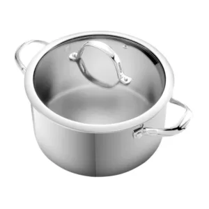 Cooks Standard Classic 6 qt. Stainless Steel Stock Pot with Glass Lid