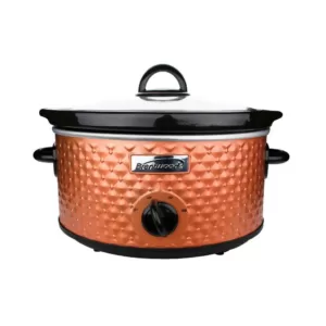 Brentwood Appliances Diamond 3.5 Qt. Brown Slow Cooker with Tempered Glass Lid