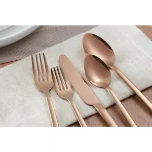 Home Decorators Collection Brenner 40-Piece Stainless Steel 18/0 with Copper Finish Flatware Set (Service for 8)