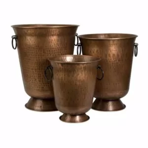 IMAX Meziere Copper Plated Planters (Set of 3)