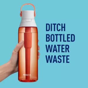 Brita Premium 26 oz. Coral Filtering Water Bottle, BPA Free