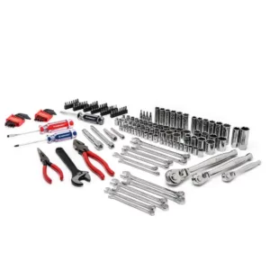 Crescent 1/4 in. 3/8 in. and 1/2 in. Drive 6 and 12-Point SAE/Metric Mechanics Tool Set (170-Piece)
