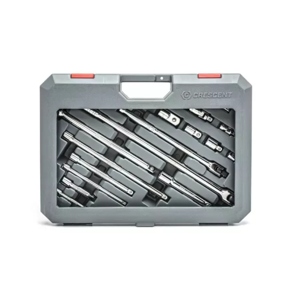 Crescent 1/4 in. x 3/8 in. x 1/2 in. and 3/4 in. Socket Accessories Set (16-Piece)