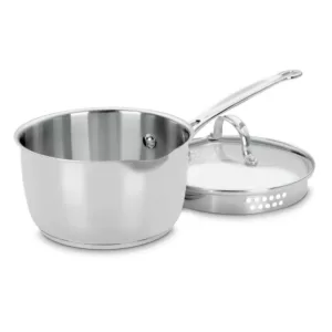 Cuisinart Chef's Classic 2 qt. Stainless Steel Sauce Pan with Glass Lid