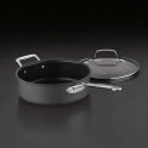 Cuisinart Chef's Classic 3.5 qt. Hard-Anodized Aluminum Nonstick Saute Pan in Black with Glass Lid