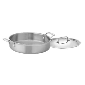 Cuisinart MultiClad Pro 5.5 qt. Stainless Steel Saute Pan with Lid with Dual Handles