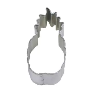 CybrTrayd 12-Piece 3 in. Pineapple Tinplated Steel Cookie Cutter and Recipe