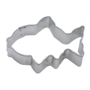 CybrTrayd 12-Piece 3 in. Fish Tinplated Steel Cookie Cutter and Cookie Recipe