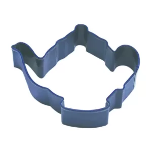 CybrTrayd 12-Piece Teapot 3.75 in.  Navy Blue Polyresin  Cookie Cutter/Recipe