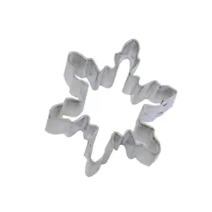 CybrTrayd 12-Piece Mini Snowflake Cookie Cutter #1 Tinplate Steel, & Recipe