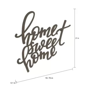 Lavish Home "Home Sweet Home" Metal Cutout Sign