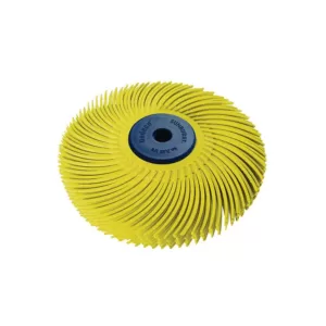 Dedeco Sunburst 3 in. 80-Grit 6-Ply Radial Discs 1/4 in. Arbor Coarse Thermoplastic Cleaning and Polishing Tool