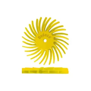 Dedeco Sunburst 7/8 in. Dual Radial Discs - 1/16 in. Coarse 80-Grit Arbor Rotary Cleaning and Polishing Tool (12-Pack)