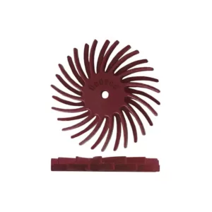 Dedeco Sunburst 7/8 in. Dual Radial Discs - 1/16 in. Standard 220-Grit Arbor Rotary Cleaning and Polishing Tool (48-Pack)
