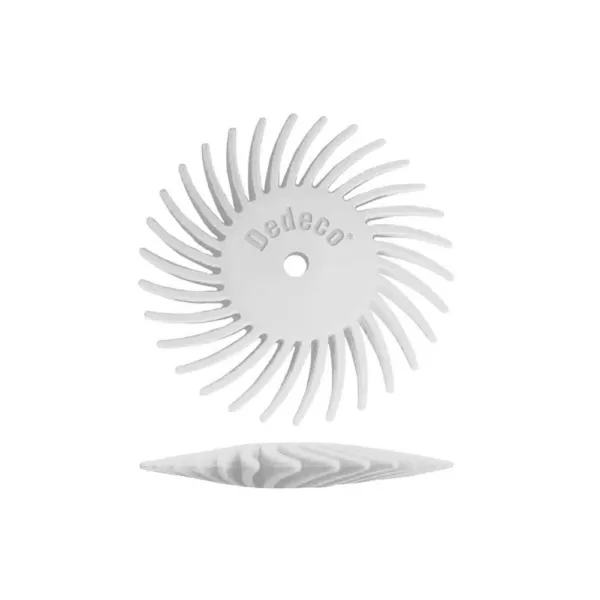 Dedeco Sunburst 7/8 in. x 1/16 in. 120-Grit Medium Knife-Edge Radial Discs Arbor Rotary Polishing Tool (48-Pack)