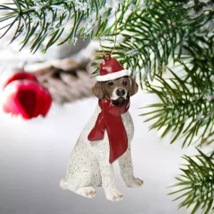 Design Toscano 3.5 in. Pointer Holiday Dog Ornament Sculpture