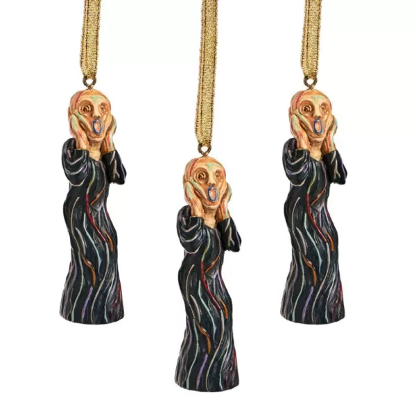 Design Toscano 3 in. The Silent Scream Holiday Ornament (3-Piece)
