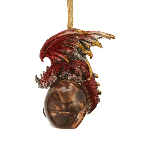 Design Toscano 3 in. The Black Coal Dragon 2016 Holiday Ornament