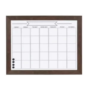 DesignOvation Beatrice Monthly Dry Erase Calendar Memo Board