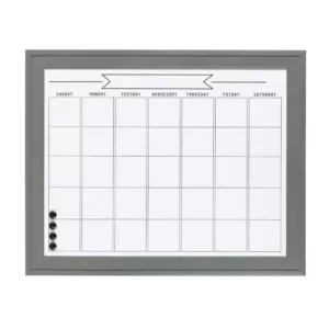 DesignOvation Bosc Monthly Dry Erase Calendar Memo Board