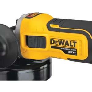 DEWALT 20-Volt MAX XR Cordless Brushless 4-1/2 in. Slide Switch Small Angle Grinder with Kickback Brake (Tool-Only)
