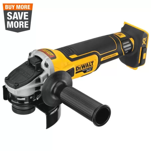 DEWALT 20-Volt MAX XR Cordless Brushless 4-1/2 in. Slide Switch Small Angle Grinder with Kickback Brake (Tool-Only)