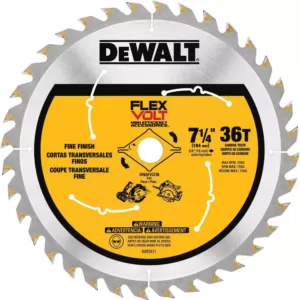 DEWALT FLEXVOLT 7-1/4 in. 36-Teeth Carbide-Tipped Circular Saw Blade