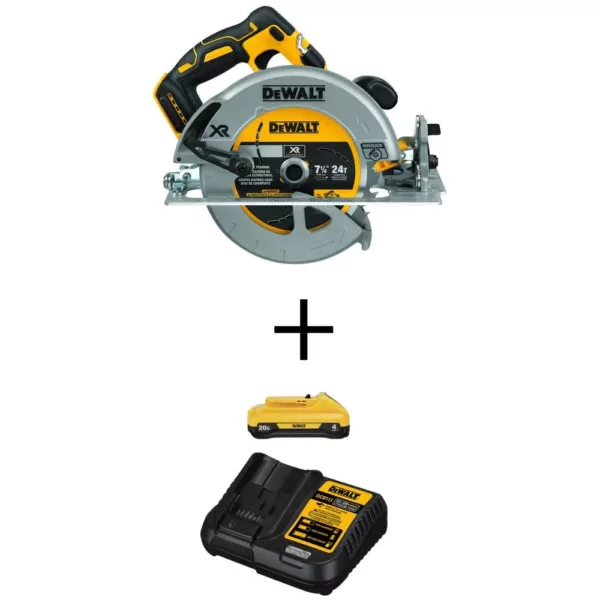 DEWALT 20-Volt MAX XR Cordless Brushless 7-1/4 in. Circular Saw with (1) 20-Volt Battery 4.0Ah & Charger