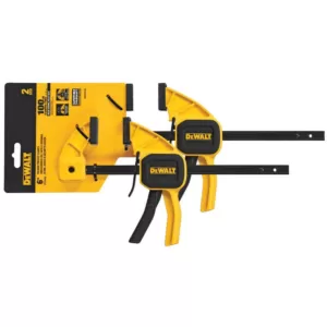 DEWALT 6 in. 100 lbs. Trigger Clamps (2-Pack) with 2.43 in Throat Depth