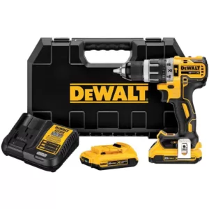 DEWALT 20-Volt MAX XR with Tool Connect Cordless Brushless 1/2 in. Hammer Drill/Driver with (2) 20-Volt 2.0Ah Batteries