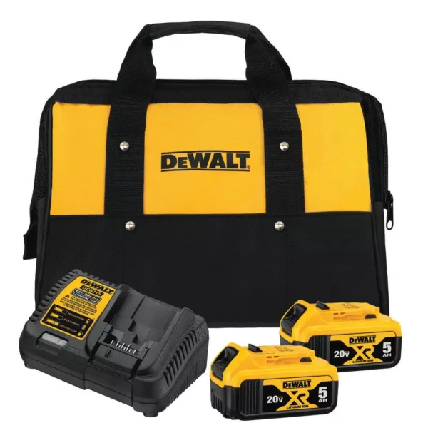 DEWALT 20-Volt MAX XR Cordless Barrel Grip Jigsaw with (2) 20-Volt Batteries 5.0Ah & Charger