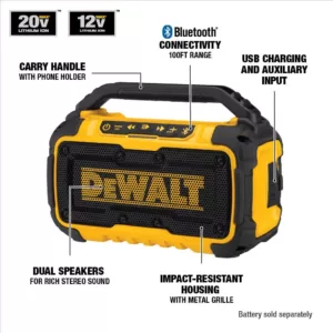 DEWALT 20-Volt MAX Bluetooth Speaker