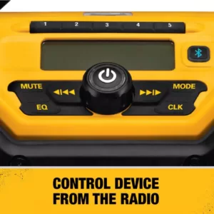 DEWALT 20-Volt MAX Bluetooth Radio with built-in Charger