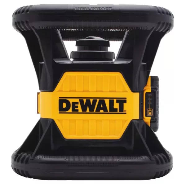 DEWALT 20-Volt MAX Lithium-Ion 150 ft. Red Self-Leveling Rotary Laser Level with Detector, Battery 2Ah, Charger, & TSTAK Case