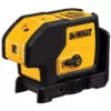 DEWALT 100 ft. Red Self-Leveling 3-Spot Laser Level with 4 AA Batteries and Case
