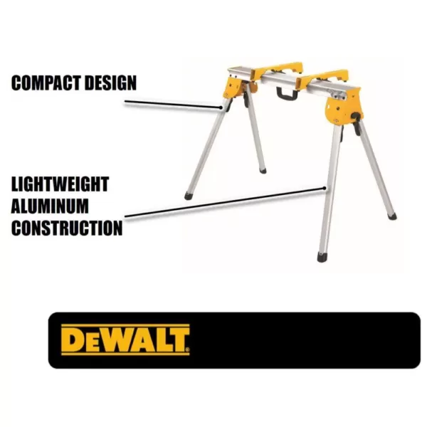 DEWALT 15 Amp Corded 12 in. Compound Single Bevel Miter Saw with Heavy-Duty Work Stand