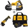 DEWALT 20-Volt MAX XR Cordless Brushless Deep Cut Band Saw with 4-1/2 in. Grinder & (1) 20-Volt Battery 5.0Ah & Charger