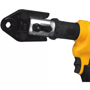 DEWALT 20-Volt MAX Cordless Press Tool, (6) Press Jaws Sized 1/2 in. to 2 in., (2) 20-Volt 4.0Ah Batteries & Charger