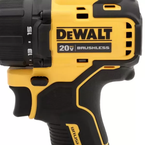 DEWALT ATOMIC 20-Volt MAX Cordless Brushless Compact 1/2 in. Drill/Driver with 20-Volt Lithium-Ion Compact (2) 2.0Ah Battery