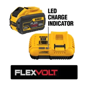 DEWALT FLEXVOLT 20-Volt/60-Volt MAX Lithium-Ion 9.0Ah Battery Pack with Fan Cooled Fast Charger