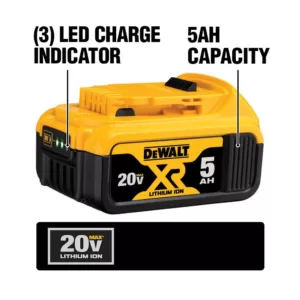 DEWALT 20-Volt MAX XR Premium Lithium-Ion 5.0Ah Battery Pack (6-Pack)