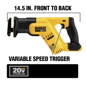 DEWALT 20-Volt MAX Cordless Compact Reciprocating Saw with (2) 20-Volt Battery 5.0Ah & Brushless Drill