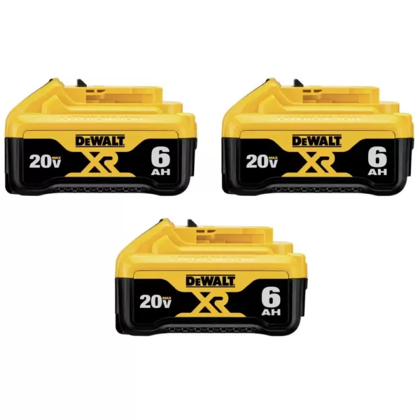 DEWALT 20-Volt MAX XR Premium Lithium-Ion 6.0Ah Battery Pack (3-Pack)