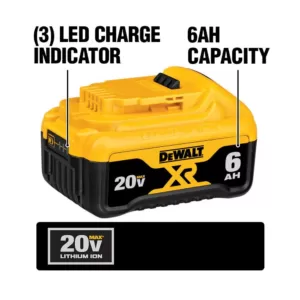 DEWALT 20-Volt MAX XR Premium Lithium-Ion 6.0Ah Battery Pack