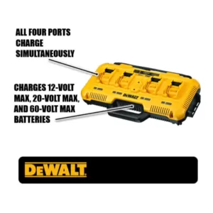 DEWALT 12-Volt/20-Volt/60-Volt MAX 4-Port Lithium-Ion Battery Charger