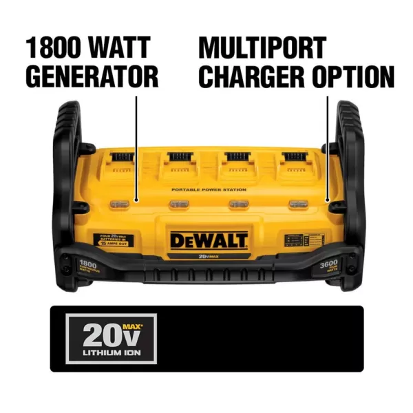 DEWALT 1800 Watt Portable Power Station and 20-Volt/60-Volt MAX Lithium-Ion Battery Charger