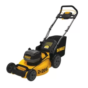 DEWALT 20 in. 20V MAX Lithium-Ion Cordless Walk Behind Push Lawn Mower with (2) 9.0Ah Batteries and Charger Included