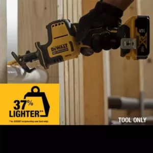 DEWALT ATOMIC 20-Volt MAX Cordless Brushless Compact Reciprocating Saw, (1) 5.0Ah Battery, Charger & Bag